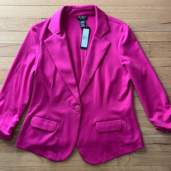 Jackets & Coats New Women Pink Blazer Suit Jacket Large Poshmark